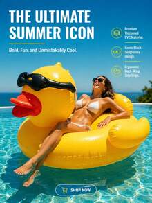 Enten-Schwimmball für den Pool - aufblasbarer Schwimmring | geeignet für schwimmende Enten-Liegestühle und Pool-Schwimmhilfen an Stränden, Seen, Höfen, Gärten, Outdoor-Aktivitäten und Partys - Verschiedenfarbig - Übersicht 2
