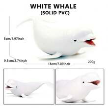 Large Realistic Solid PVC Plastic Ocean Animal Models - Shark, Prehistoric Sea Creatures, Megalodon, Whales Figurines, Decorations, Toys, Holiday Gifts - Multicolor - View 25