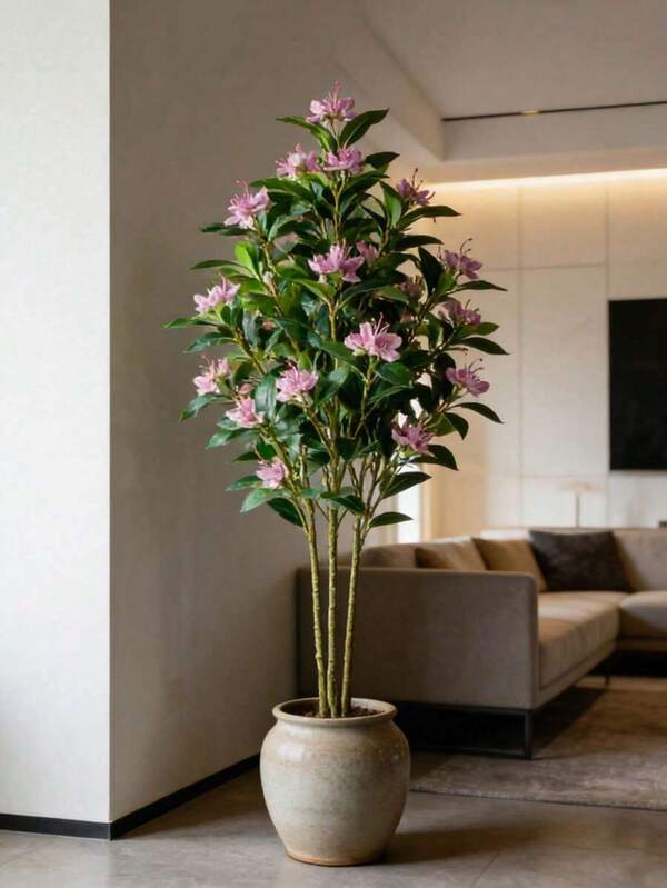 AWAÁrbol de Ficus artificial para decoracion del hogar y jardin, plastico realista en verde, 80/120 cm, hojas de ficus y magnolia, palma falsa, sin maceta, ideal como regalo para San Valentin, cumpleaños o graduacion