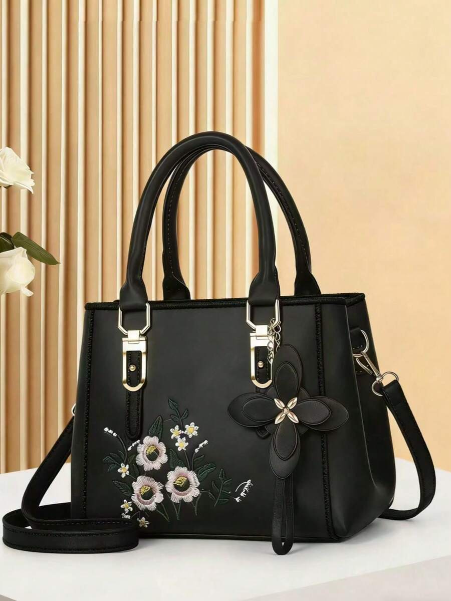 Bolso de hombro y bolso de mano de moda para mujer, de piel de PU, de estilo minimalista y casual - Camel - Ver 1