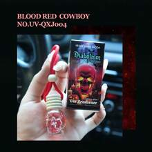 Skull Shaped Hanging Car Air Freshener 4 Scents Aroma Diffuser Rearview Mirror Pendant - Multicolor - View 8