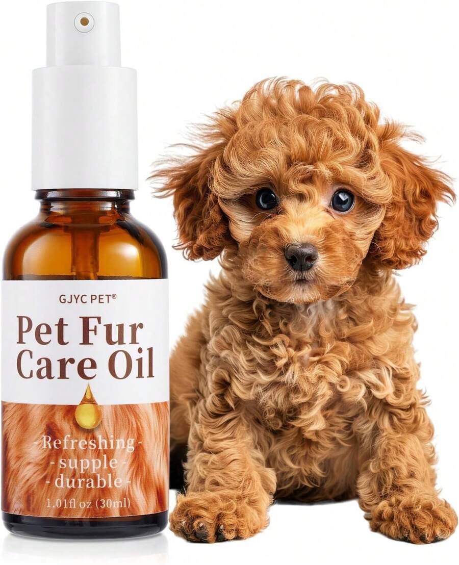 GJYC PET Pet Fur Care Oil - Detangles, Reduces Shedding - Adds Shine With Collagen &Amp; Natural Oils - Leave-In Conditioner For Dogs &Amp; Cats - 101 Fl Oz - White - View 1