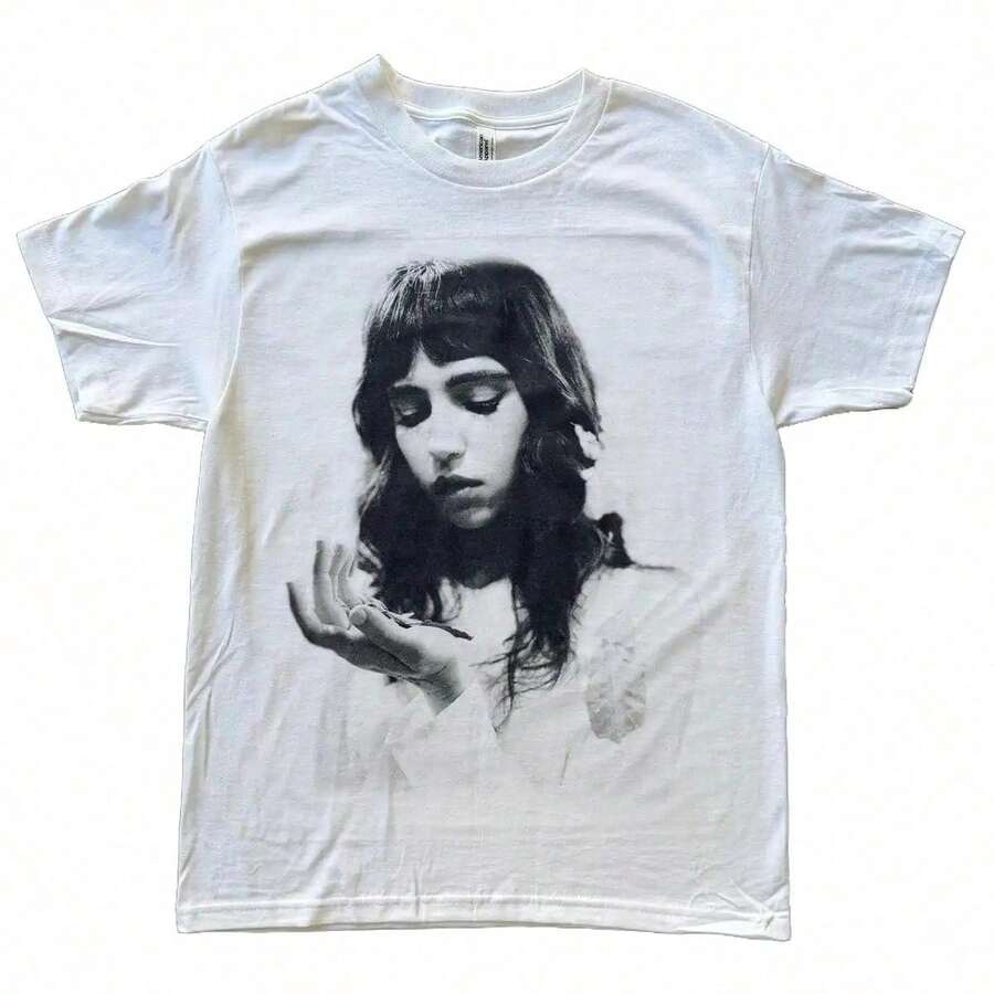 Camiseta Clairo Jumbo Print - Camiseta Gráfica Unisex 100% Algodón - Blanco - Ver 1