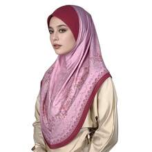 Printed Headscarf, Elegant Solid Color, Thin Design, Minimalist Daily Headscarf Hat - 6# Mocha Brown - View 17