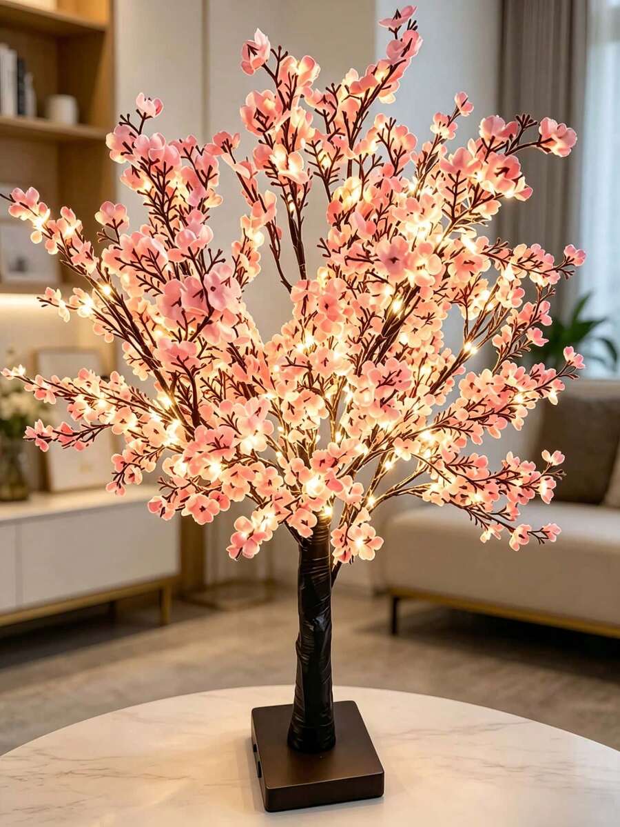 1件 60 LED 55CM 星空樹燈 USB雙電源 室內LED發光樹 婚禮/派對必備 櫻花樹燈 人造花燈 暖光氛圍燈 跨境獨家 臥室床頭護眼小夜燈 Ins風 超人氣 求婚氛圍神器 禮物裝飾樹燈 讓春天到家 租屋翻新神器 摯友女友孩子的心意禮物 生日禮物 節日裝飾 LED燈 - 黃色 - 查看 1