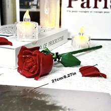 300+ Pcs 3pcs/5pcs DIY Mawar Balok Bangunan Merah Pink Biru, Bunga Balok Bangunan, Dekorasi Meja, Hadiah Hari Valentine, Natal dan Halloween, Hadiah Terbaik untuk Pacar (Vas Tidak Termasuk) - MultiWarna - View 7