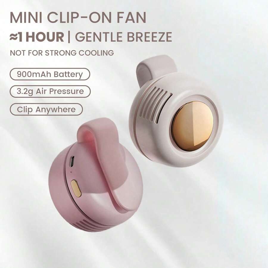 Ventilador de Mano Portátil para Viajes, Mini Ventilador de Enfriamiento para Compras y Uso Diario - Champán - Ver 1