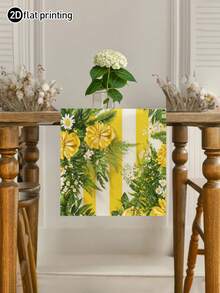 1 buah, Gaya Musim Panas, Taplak Meja Musim Panas yang Menyegarkan, Motif Garis Lemon, Tersedia Berbagai Ukuran, Dekorasi Pintu Masuk, Penutup Debu Microwave, Cocok untuk Dekorasi Meja Makan Dapur, Dekorasi Pesta, Dekorasi Meja Makan, Penataan Meja Makan, Dekorasi Rumah - Kuning - View 6