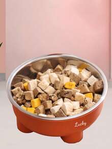 Customized Text LOGO Pet Bowl Dog Food Bowl Milk Bowl Dog Bowl Stainless Steel + Plastic Material Dog Eating Bowl Easy To Clean Durable, Customizable Plastic Pet Bowl, Personalized Name Customization, Suitable For Dogs And Cats, Detachable Stainless Steel Bowl Design Easy To Clean, Perfect Pet Souvenir Gift, - Multicolor - View 6