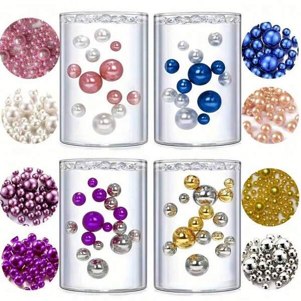 95 Pcs Artificial Floating Pearl Vase Fillers, High Gloss Pearls, Vase Filler Centerpieces, 20mm 14mm And 8mm, DIY Wedding Decor, Birthday, Anniversary, Christmas Centerpieces, Halloween Decor, Room Decor, Home Decor