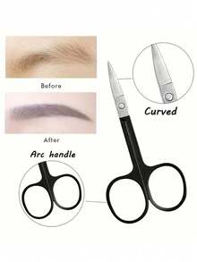 4pcs Decorative Eye Tool Set, Multi-Functional Eye Beauty Tools, 1pc , 1pc Eyebrow Scissors With Comb, 1pc Double-Sided Eyebrow Brush, 1pc Eyelash Comb, Makeup Artist Beauty Tool Set - Black - View 5