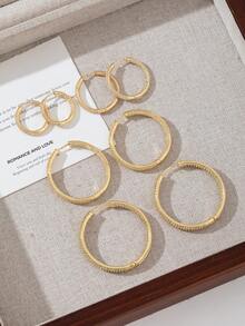 2pcs High-Quality Rhinestone Hoop Earrings, Minimalist Chic Luxury Earrings, Elegant Earrings - Silver - View 7