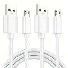 كابل شحن سريع Micro USB عالي السرعة بطول 3.3 قدم/6.6 قدم/9.9 قدم لهاتف أندرويد، كابل شحن طويل متوافق مع سامسونج، 1 قطعة/عبوة - متعدد الألوان - مشاهدة 27