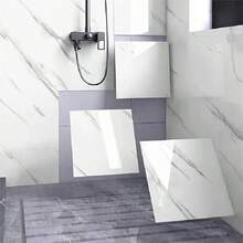 20pcs Self-Adhesive Marble Pattern Wall Stickers - PVC Material, Smooth Surface, Cuttable And Peelable, Multi-Color Style Design, Suitable For Home Decor Kitchen And Bathroom, Living Room Bedroom Wall Stickers - Multicolor - View 2