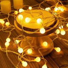1pc, 1.5m/10 LED Lights, 3 Meters/20 LED Lights, 6m/40 LED Lights, 10m/80 LED Lights String, Suitable For Bedroom, Tent, Wedding Party, Christmas, Balcony, Valentine's Day Decoration. - Multicolor - View 2