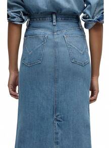 Hudson Falda Midi reconstruida Falda para Mujer - afuera - Ver 5