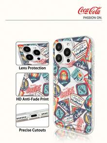 Coca-Cola Classic Phone Case, Vibrant And Passionate, Made Of Lightweight Materials With Anti Drop And Anti Slip Design, Protecting Your Phone Case In Cartoon Anime Style, Compatible With Apple 17, 17 Air,17 Pro,17 Pro Max,11,12,13,15,16 Pro,16 Pro Max,14 Plus,15 Plus,16 Plus,15 Pro,16 Pro Max,XR Waiting For The Model. Suitable For Gifting To Friends And Family - Clear - View 3