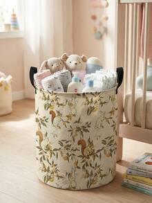 1 Stück, runde Aufbewahrung, extra große Kapazität faltbar, langanhaltend, Pflanzenmuster bedruckter großer faltbarer runder Aufbewahrungskorb, mit Griffen, Babyzimmer Mehrzweck-Aufbewahrungskorb, Baby-Kleinkram Organisations-Aufbewahrungskorb große Kapazität Aufbewahrungsbox, Babyzimmer Aufbewahrung, Babyzubehör Aufbewahrung, Windel Aufbewahrung, Kleidung Aufbewahrung, Babyzubehör Kleinkram Aufbewahrung, Mehrzweck-Aufbewahrungsbox, faltbare Babyzubehör Aufbewahrungsbox - Verschiedenfarbig - Übersicht 17
