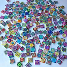 150/300g/Pack Mixed Color Mandala Pattern DIY Mosaic Glass Decorative Tiles, Suitable For DIY Projects, Living Room, Kitchen, Bathroom, Home Decor, Art Creative Wall And Floor Decoration, DIY Craft Materials - Mixed Colors - View 3