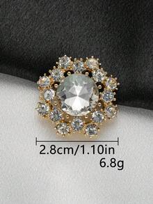 5pcs/Pack Multi-Color & Size Rhinestone Hollow Classical Metal Buttons For Coats & Jackets, DIY Decorative Buttons, Exquisite Craftsmanship, Handmade Sewing Supplies, Garment Accessories - Multicolor - View 17