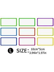 Colorful Border Magnetic Erasable Refrigerator Label Stickers, Creative Mini Magnetic Blackboard Memo Pads, Classification Label Stickers, Home Storage Food Memo Document Classification Magnetic Note Pads Set, Back To School - Multicolor - View 14