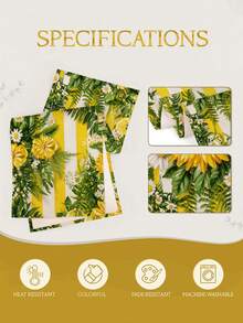 1 buah, Gaya Musim Panas, Taplak Meja Musim Panas yang Menyegarkan, Motif Garis Lemon, Tersedia Berbagai Ukuran, Dekorasi Pintu Masuk, Penutup Debu Microwave, Cocok untuk Dekorasi Meja Makan Dapur, Dekorasi Pesta, Dekorasi Meja Makan, Penataan Meja Makan, Dekorasi Rumah - Kuning - View 7