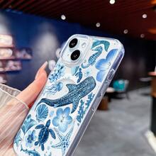 Funda para Teléfono - Una funda transparente de acrílico con diseños de tiburones ballena, tortugas marinas, medusas, caballitos de mar, corales, estrellas de mar y peces, compatible con varios modelos de , perfecta para regalar. - transparente - Ver 5