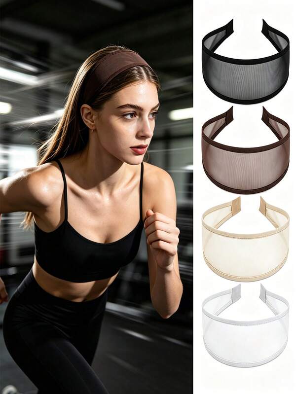 2pcs Simple Hair Accessories, Easily Fixes Flyaway Hair,High-Crown Hair Band Design,Breathable Mesh Wide HeadbandSuitableFor ModernWomen,Minimalist Anti-Slip Headband Suitable For Morning Skincare,Commuting OrYoga At Home ,Everyday Travel Accessories