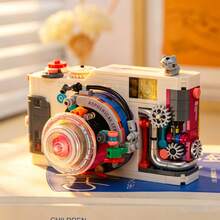 500PCS Vintage Camera Building Block Model, Old-Style SLR Film Camera Micro Particle Building Block Set, Atmospheric Desktop Decor Ornament, Creative DIY Assembly Toy, Perfect Gift For Teenagers, Photography Enthusiasts And Collectors - 1 Bag - View 13