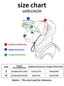PETCIRCLE 1個寵物帽子 春季可愛寵物街頭風戶外遮陽帽 小狗棒球帽 冰淇淋棒球帽 - 粉紅色 - 粉色 - 查看 6