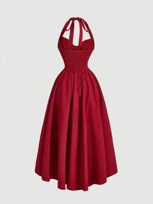 Women Midi Dresses - Green - View 3