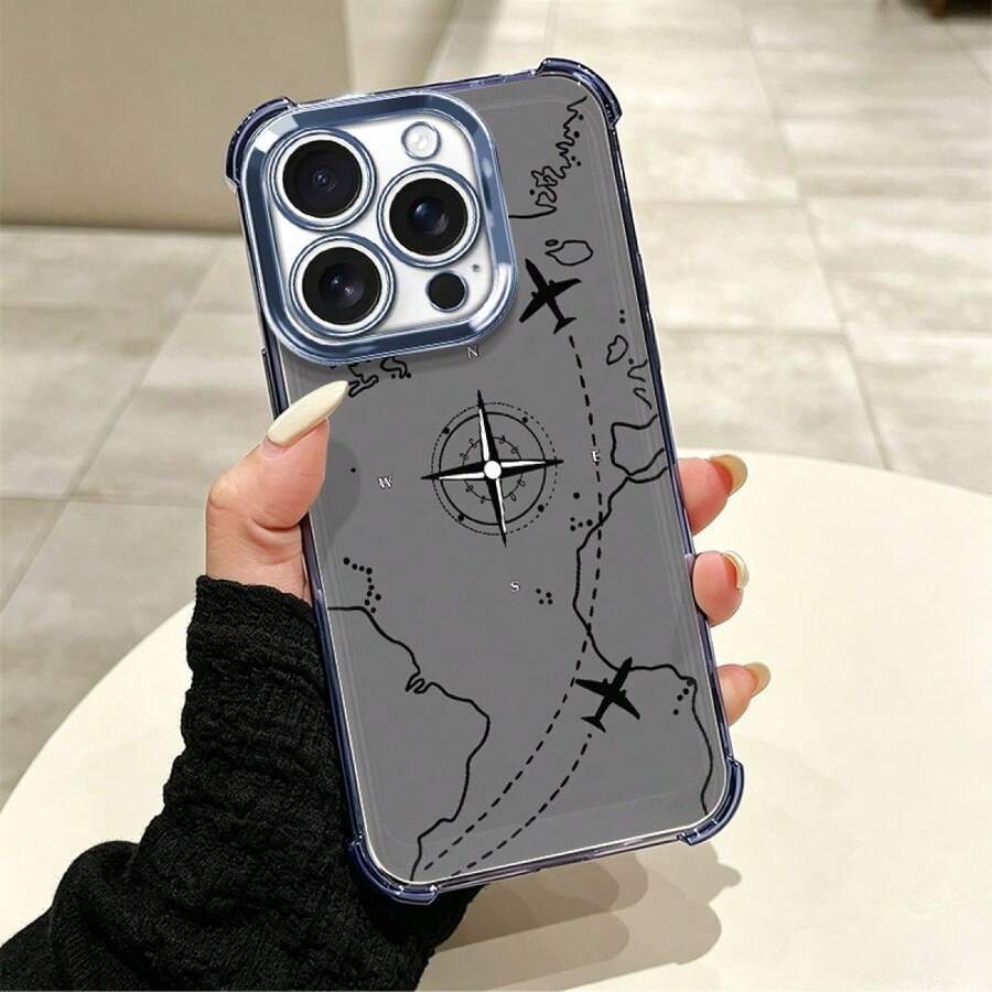 Airplane-Style Cell Phone Case With A Modern Design And Full Drop Protection, Suitable For Multiple Mobile Phone Models Such As The 5 Series Up To The 17 Pro, Including Plus, Pro, Pro And 16e, The A And S Series With A03, A04, A04e, A05, A06, A12, A15, A22, A32, A34, A35, A54, A55, S23, S24 Ultra, Moto G52, G54, G84, C40, C65, M5s, M6 Pro 4G, X5, Pro And 9A, A3, Note 11 4G, A Comfortable And Durable Case For Everyday Personal Use - 多色4 - 查看 1