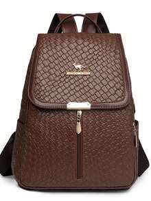 Soft Leather Backpack For Women, Large Capacity Backpack For Ladies, Casual Travel Backpack For Women, Backpack For Girls - Brown - View 1