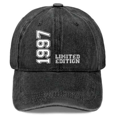 PURSEEK 1996-2005 Limited Edition Vintage Baseball Cap Men - Adjustable, Lightweight Polyester, Retro 90s Style Black Hat Casual & Party Wear, Nonelastic Fabric