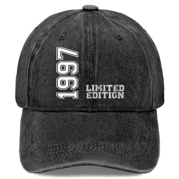 PURSEEK 1996-2005 Limited Edition Vintage Baseball Cap Men - Adjustable, Lightweight Polyester, Retro 90s Style Black Hat Casual & Party Wear, Nonelastic Fabric
