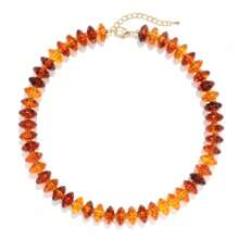 Collar de cuentas acrílicas de colores para mujer, collar personalizado, collar de playa; accesorios de joyería hechos a mano con cuentas para vacaciones - Multicolor - Ver 19