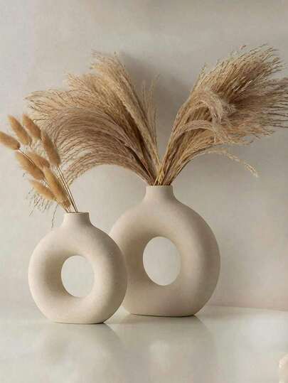 Jarrón estilo nórdico con forma de donut, jarrón redondo, decoración del hogar, decoración suave, jarrón de donut para decoración de la habitación, decoración de la sala de estar, jarrón de escritorio, mesa de café, mesa de comedor, mueble de TV, jarrón de donut creativo