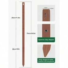 Fence Post Repair Stakes Kit – 75cm 29.5" Heavy Duty Ground Spikes For Broken Or Leaning Timber Posts – 2 Stakes Repair 1 Post - 4 PCS - View 10