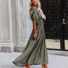 Vestidos de Playa Manga de Cuello en v Bikini - Verde, rosa - Ver 2