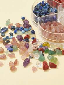 Kit de perles de puce 7 couleurs, perles de cristal de verre asymétriques pour la fabrication de bijoux DIY bracelets colliers accessoires d'artisanat - Multicolore - View 3