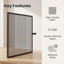 Mosquito Window Screen, No-Drill Self-Adhesive Removable Insect Screen, Home Rental Window Insect Protection, Pet Window Screen, Bedroom Fine Mesh Screen For Small Flies, Window Fly Screen - 224 - View 9