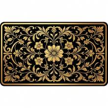 1pc Baroque Vintage Gold Leaf Pattern Gold Diamond Velvet Rug, Luxury European Style Rectangular Kitchen Entrance Mat, Soft And Easy To Clean, Hallway Entryway Doormat, All-Season Home Decor Carpet - Multicolor - View 7