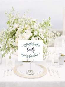 5/10/20 piezas Soportes de tarjeta de número de mesa con forma de corazón dorado, marcos de fotos, soportes de tarjeta de lugar de mesa, clips de menú de papel y tarjetas de mesa con acuarela verde, adecuados para la disposición de asientos de boda o fiesta, plegables, tamaño 3.54" X 3.93", suministros para fiesta de San Valentín (dorado/plateado) - oro - Ver 5