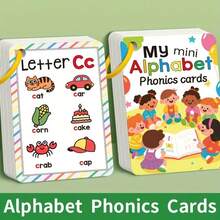 ABC English Letters, 26 Alphabet Flash Cards For Children, Phonics Flash Cards, English 26 Alphabet Phonetic Pocket Cards - 彩色 - 查看 8