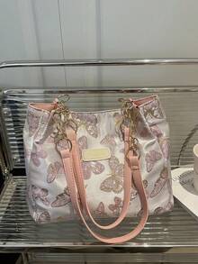 Bolso Mensajero Casual Vintage, Maletín Cruzado Estilo Workwear para Hombres - Rosa - Ver 1