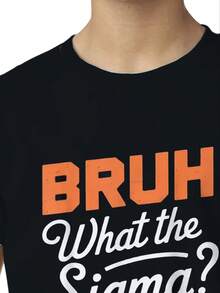 Camiseta con Frases Satíricas y Humorísticas, Tela Suave y Transpirable, Diseño Cómodo de Manga Corta para Niños, el Mejor Regalo para Niños y Niñas - Negro - Ver 4