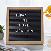 1pc Felt Letter Board With Wooden Frame, Photo Prop For Milk Tea Shop, Fresh Customized Number - 1PC - View 3
