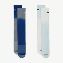 Nike Logo Print Tie-Dye Comfortable Casual Sports Mid-Calf Socks, Unisex - Multicolor - View 9