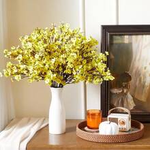 1/5pcs Starry Sky Simulation Bouquet And Artificial Flowers, Realistic Texture, Suitable For Indoor/Outdoor Decoration, Home Decor, Wedding Decoration, Tabletop Decoration, Halloween Decoration, Autumn Decoration - Yellow - View 5