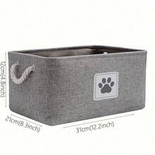 Foldable Fabric Pet Toy Storage Basket, Large Capacity Pet Toy Storage Box With Comfortable Handle, Foldable, Suitable For Accessories, Toys, Coats And Clothing - Multicolor - View 16